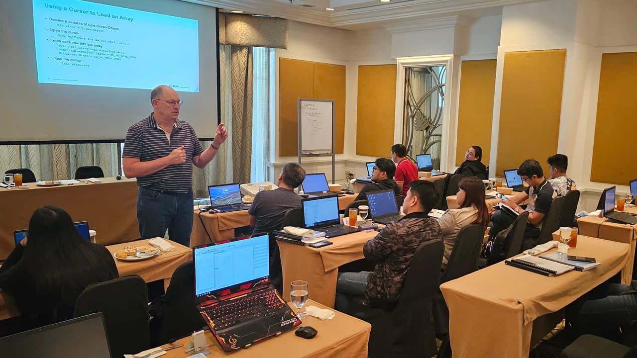 Participants engaging in OpenROAD training